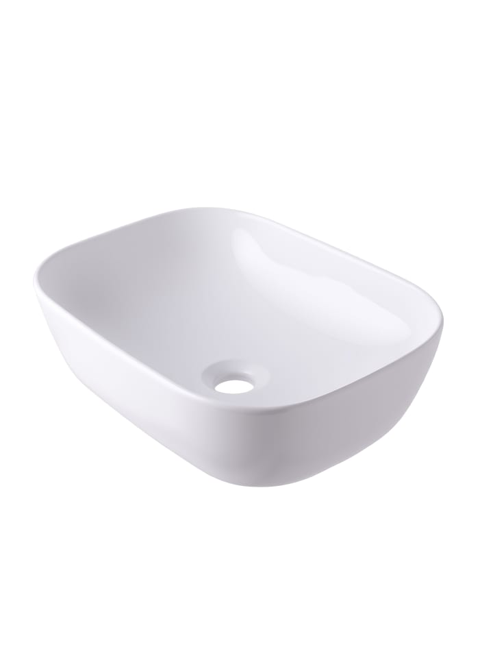 Aufsatzwaschbecken in Weiß - (B)46 x (H)14 x (T)32 cm
