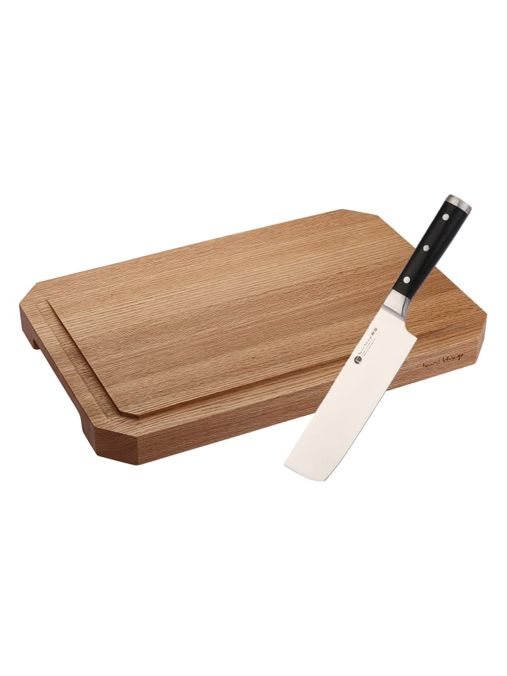 IZUMI ICHIAGO Schneidebrett - Eichenholz, 45*30*3,5 cm + IZUMI ICHIAGO Nakiri