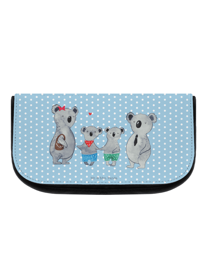 Kosmetik-Organizer Koala Familie zwei ohne Spruch in Blau Pastell
