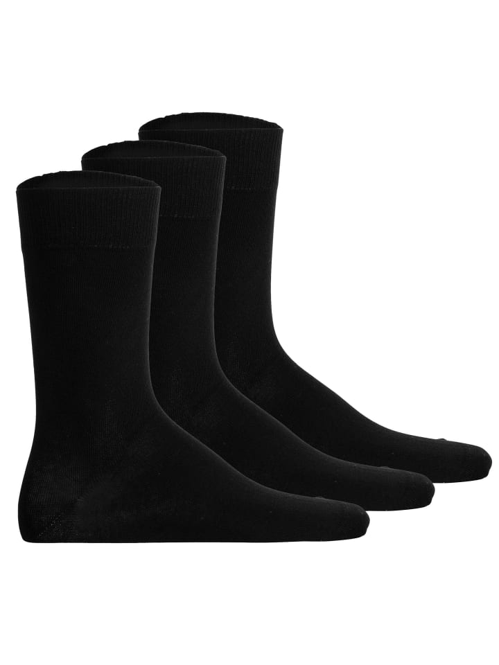 Socken 3er Pack in Schwarz