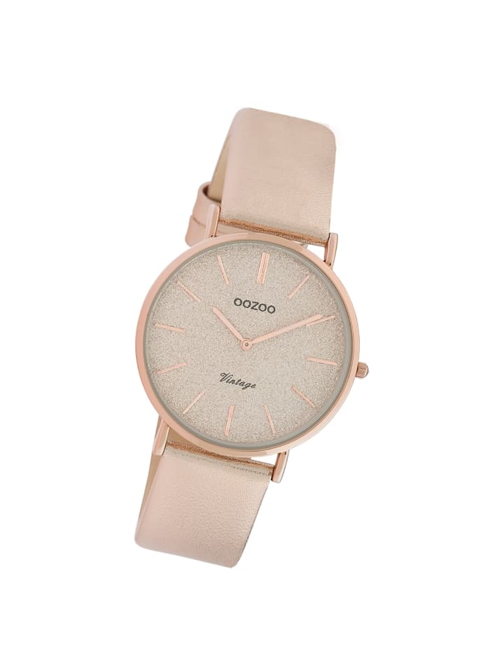 Analog-Armbanduhr Oozoo Vintage Series rosa mittel (ca. 32mm)