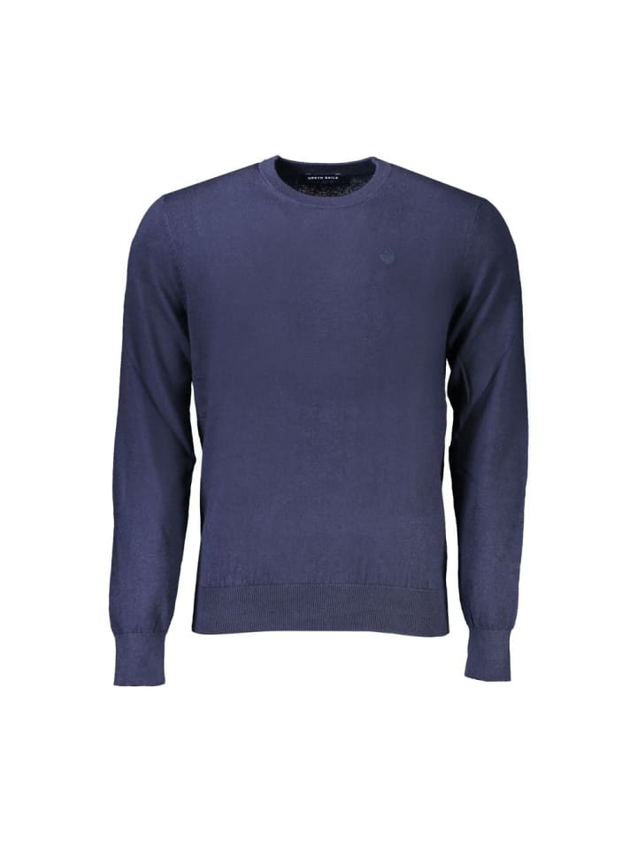 Blau Baumwolle Herren Pullover
