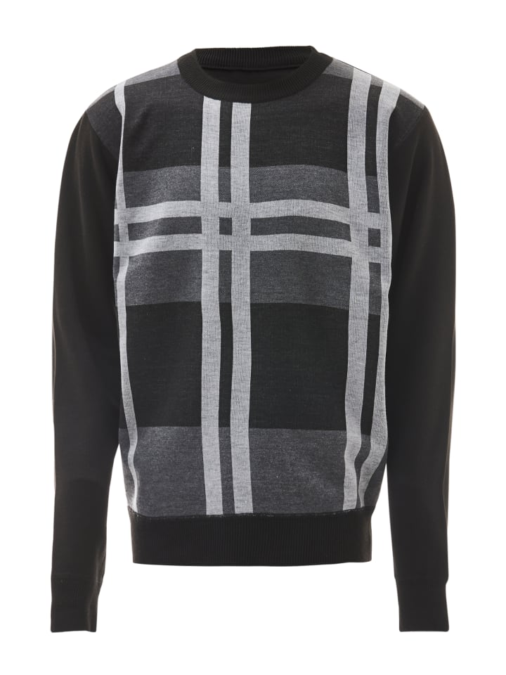 Herren Pullover in Schwarz Grau