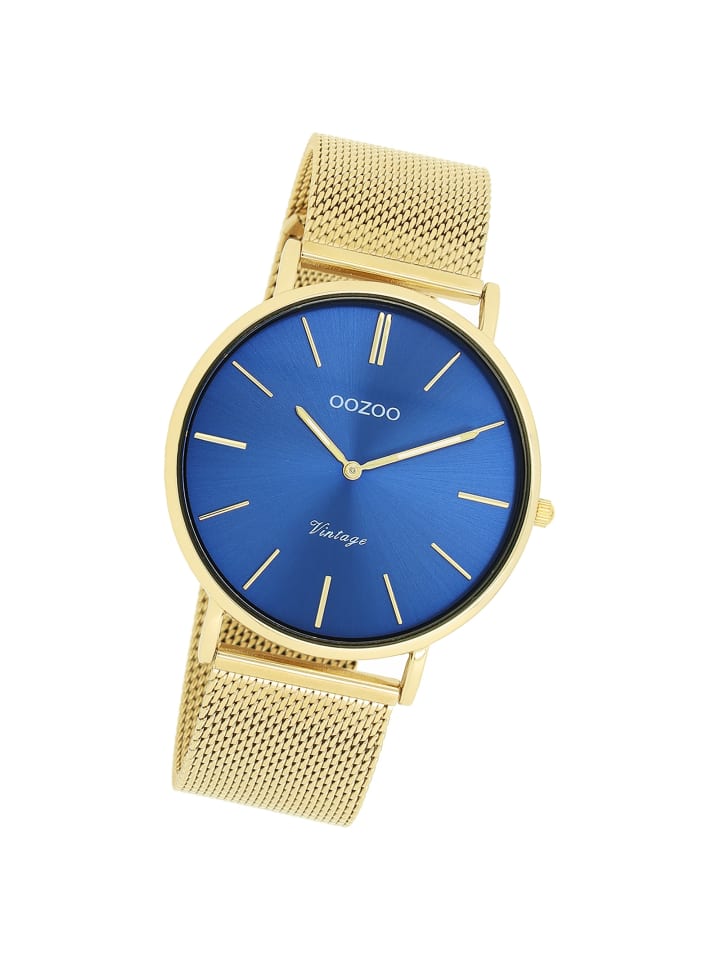 Analog-Armbanduhr Oozoo Vintage Series gold groß (ca. 40mm)