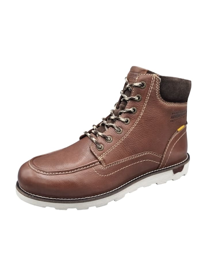 Schnürstiefeletten in Braun