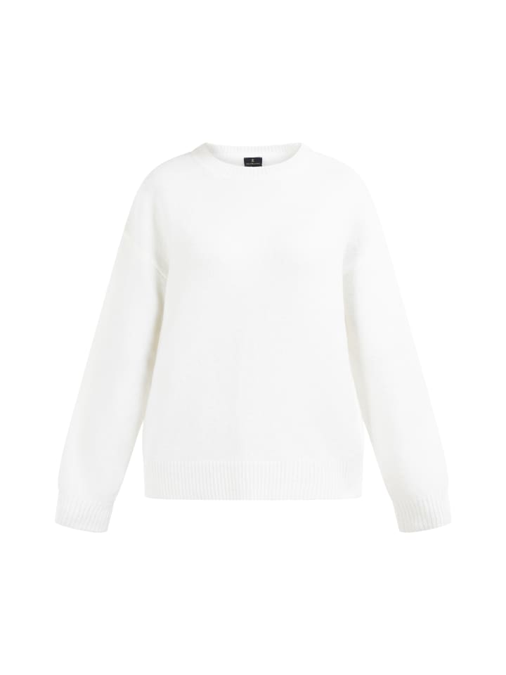 Damen Strick Pullover in Wollweiss