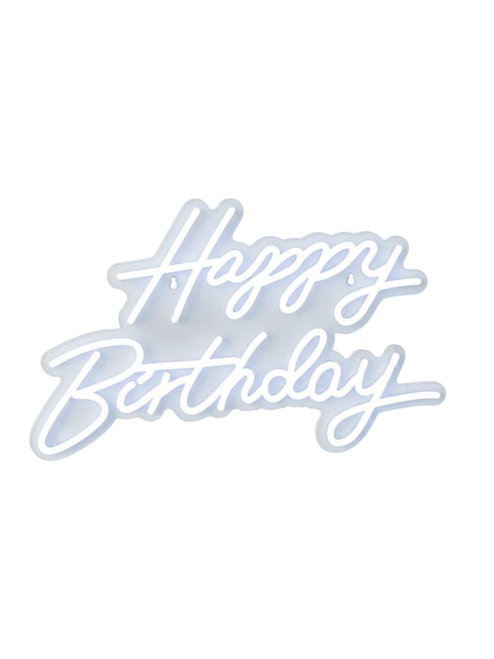 LED Schild „Happy Birthday“ in Kaltweiß