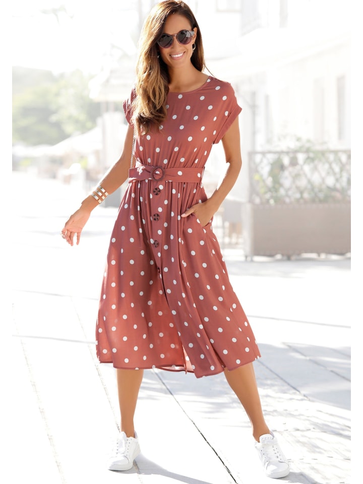 Lascana kleid marsala creme clearance