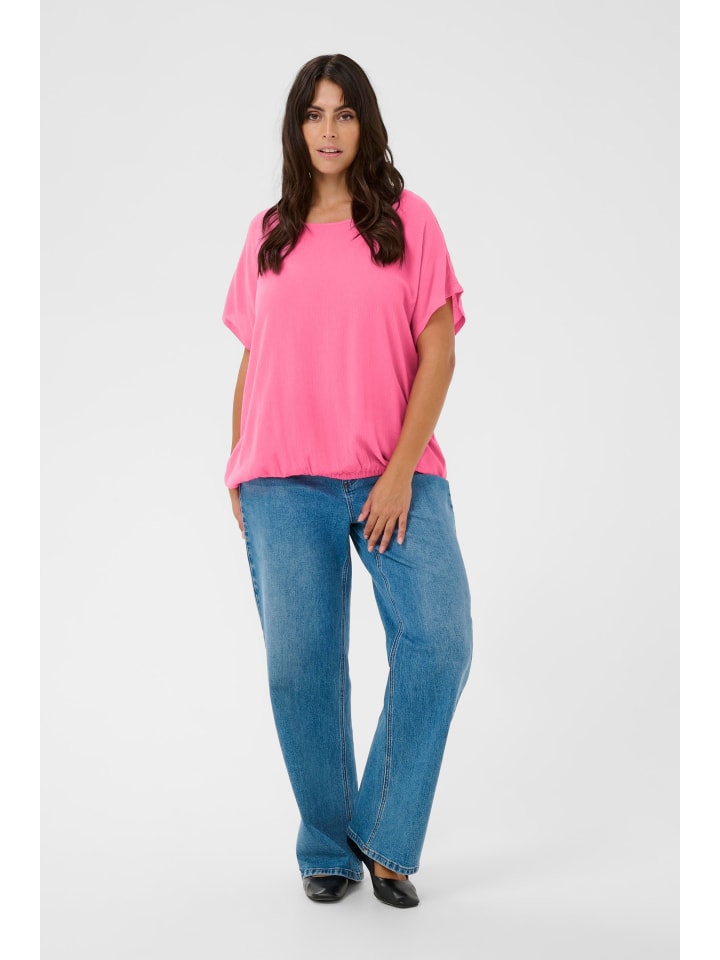 Bluse kurzarm KCAMI Loose fit in Pink Power