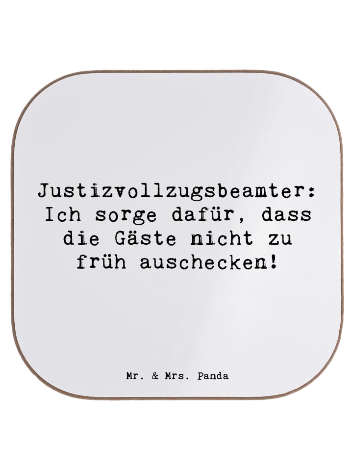 Glasuntersetzer Spruch Justizvollzugsbeamter Sp... in Weiß