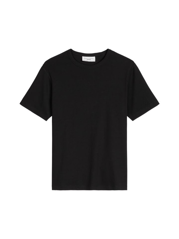 DfC Ripp-T-Shirt regular in Schwarz