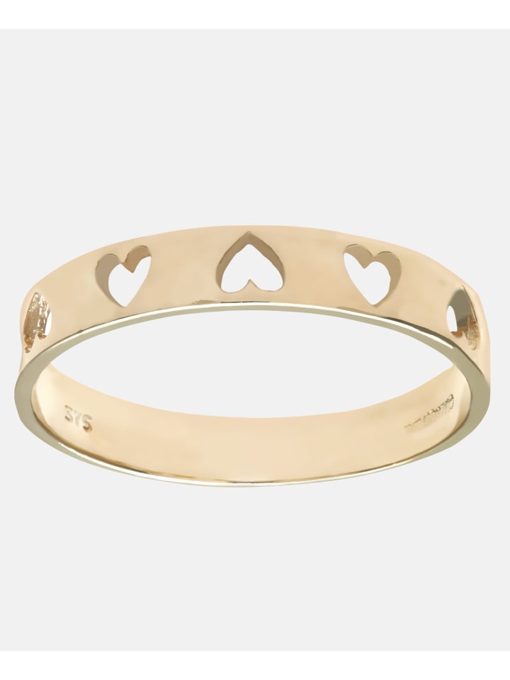 Ring aus 375 Gelbgold Herz-Design