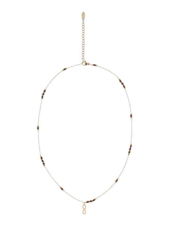 Women Chain Necklace in Gold Violet