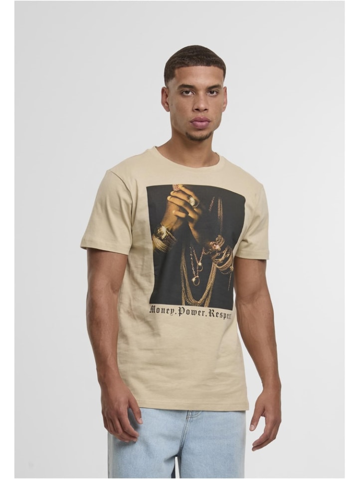 T-Shirt "Money, Power, Respect Tee" in Beige