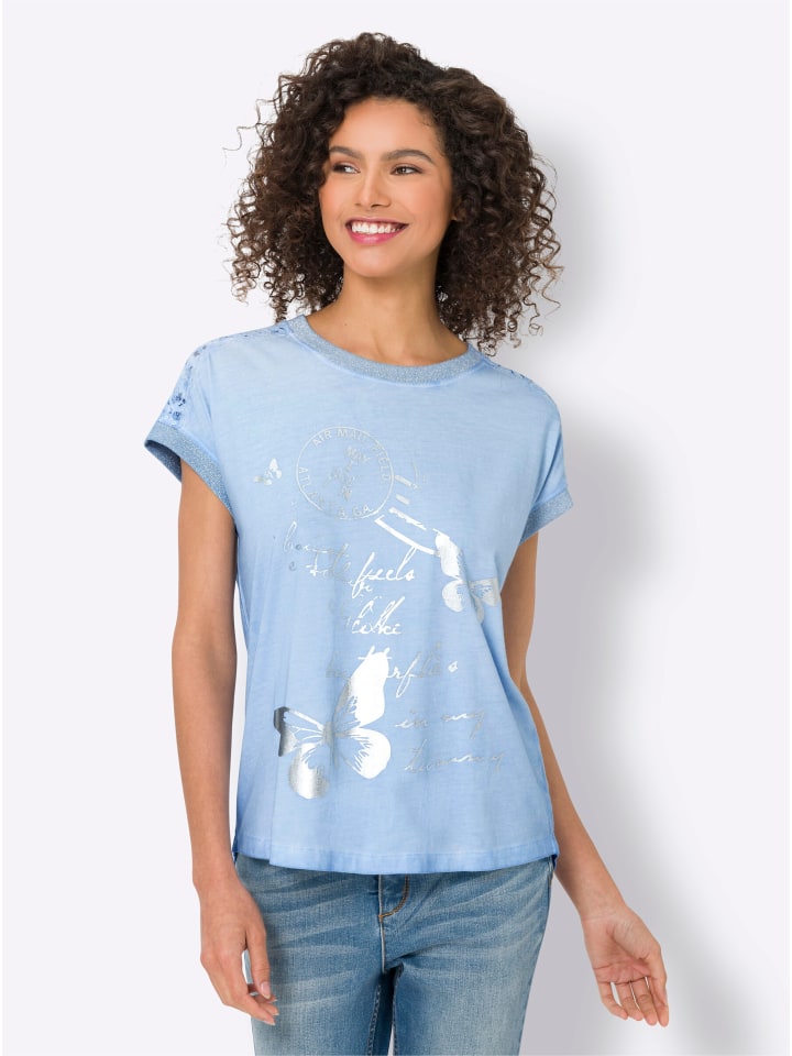 Shirt in eisblau