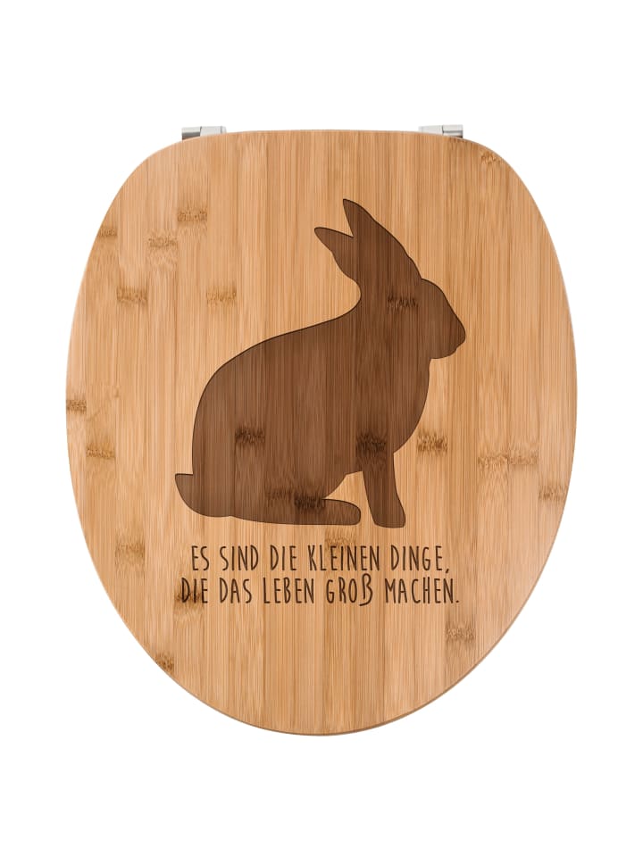 WC-Sitz Hase mit Spruch in Transparent