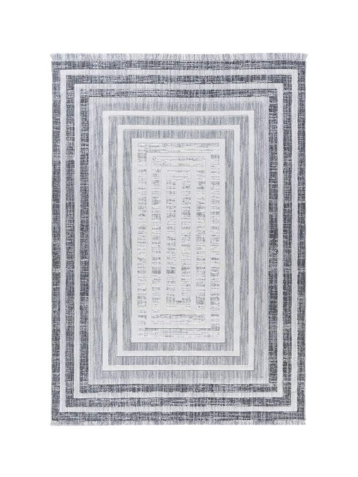 Wohnzimmer Teppich – Kurzflorteppich Sarai 125 in grau - rechteckig