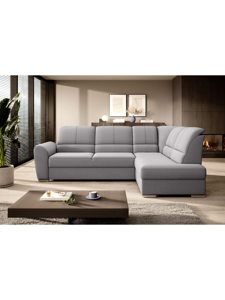 Silver Recamiere Rechts in Mausgrau - (L) 270 x (B) 270 x (H) 93 cm