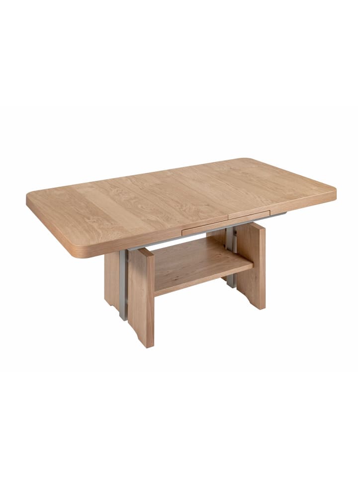 COUCHTISCH höhenverstellbar und ausziehbar Clover 120x56x70 Wildeiche