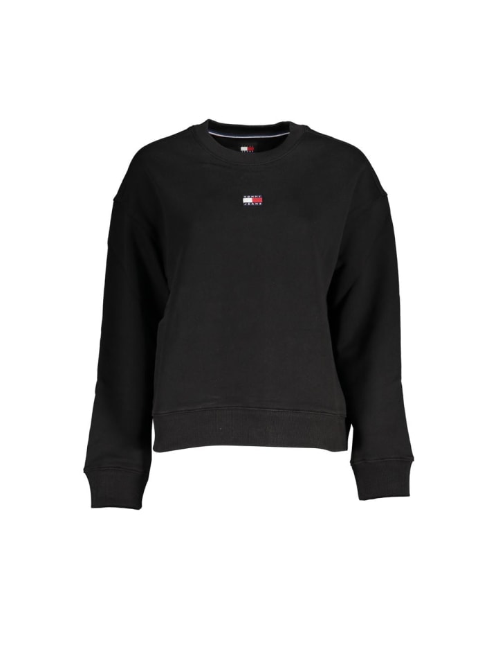 Schwarz Baumwolle Herren Sweatshirt