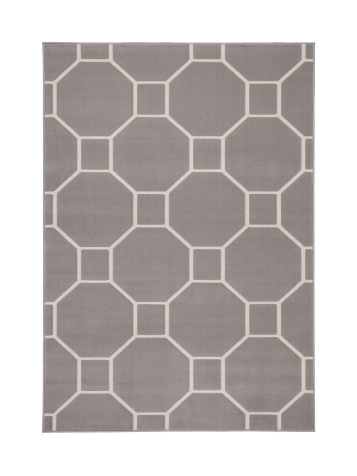 Kurzflor Teppich Laura 125 in Taupe Elfenbein