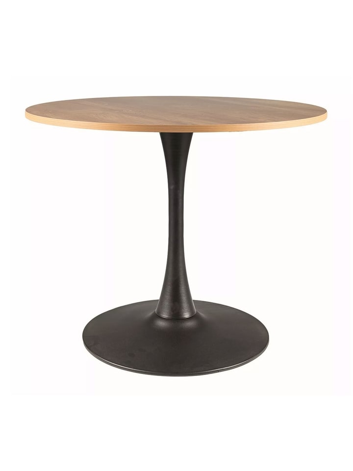 Esstisch Amadeo Eiche Natur / schwarz 90 / 90 / 76cm