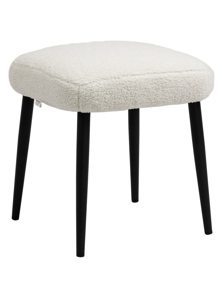 Fußhocker in Cremeweiß 42L x 42B x 44H cm