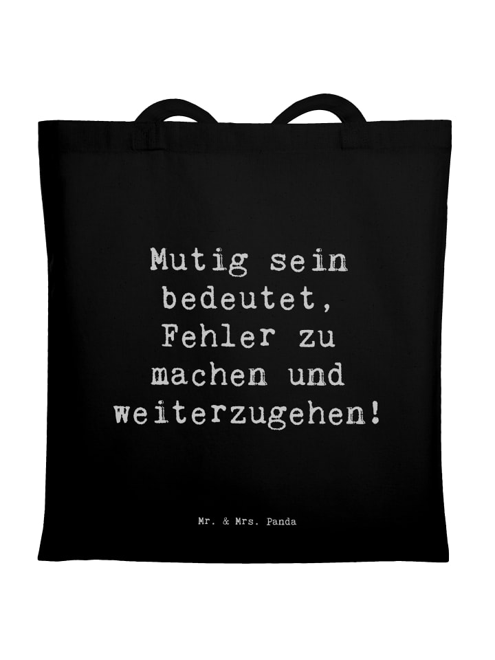 Schultertasche Spruch Fehler machen Lernen mit ... in Schwarz