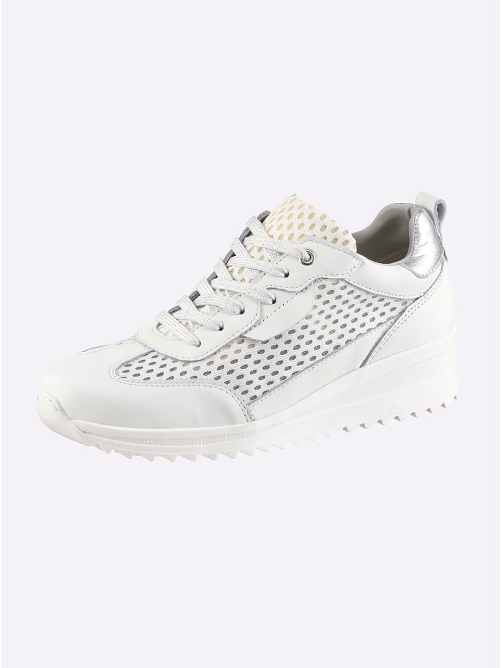 Sneaker in weiß-silberfarben