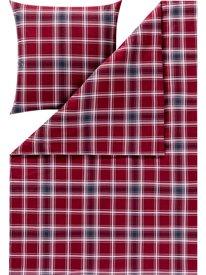 Kuschel-Flanell Bettwäsche in rot