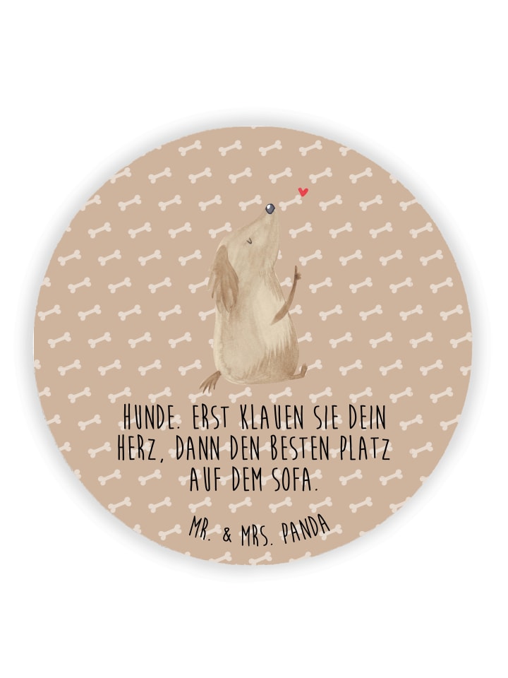Kühlschrankmagnet Hund Liebe mit Spruch in Hundeglück