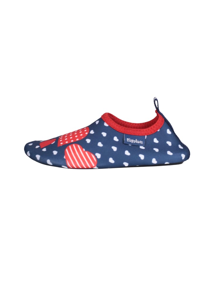 Barfuß-Schuh Herzchen in Marine