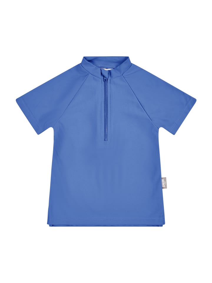 Badeshirt kurzarm uni in bläulich