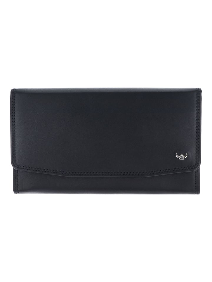 Polo Geldbörse RFID Schutz Leder 17.5 cm schwarz