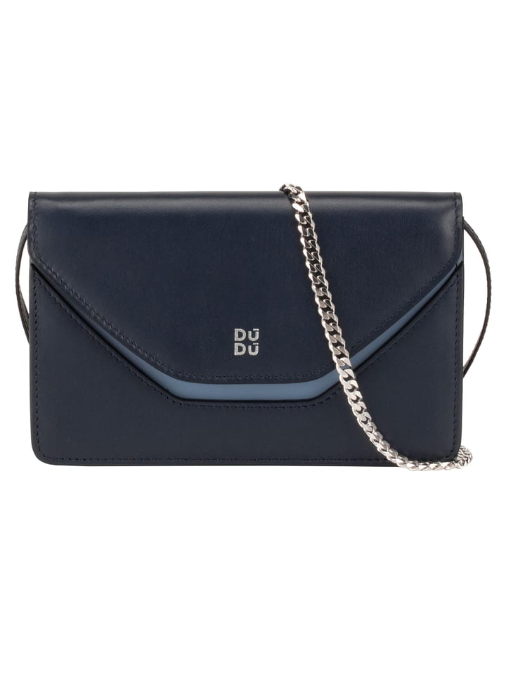 Umhängetasche Leder 19 cm navy