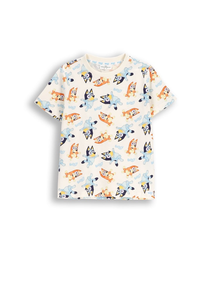 T-Shirt mit kurzen Ärmeln in ecru