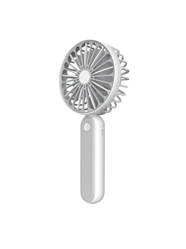 Platinet Akku Tischventilator 1200 mAh 3W 3 Stufen Weiß Grau in Weiß, Grau