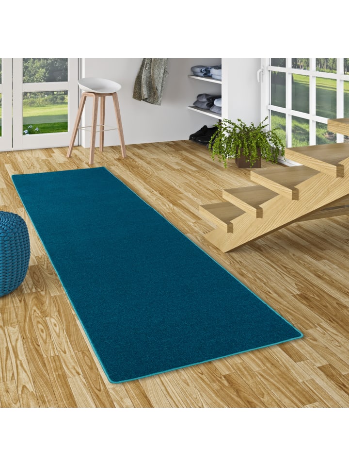 Snapstyle Hochflor Velours Läufer Teppich Luna in Petrol günstig kaufen