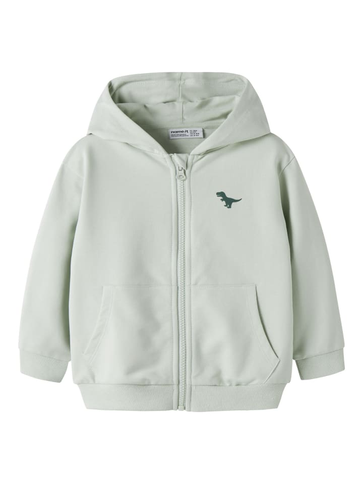Hoodie mit Reißverschluss in Pale Aqua