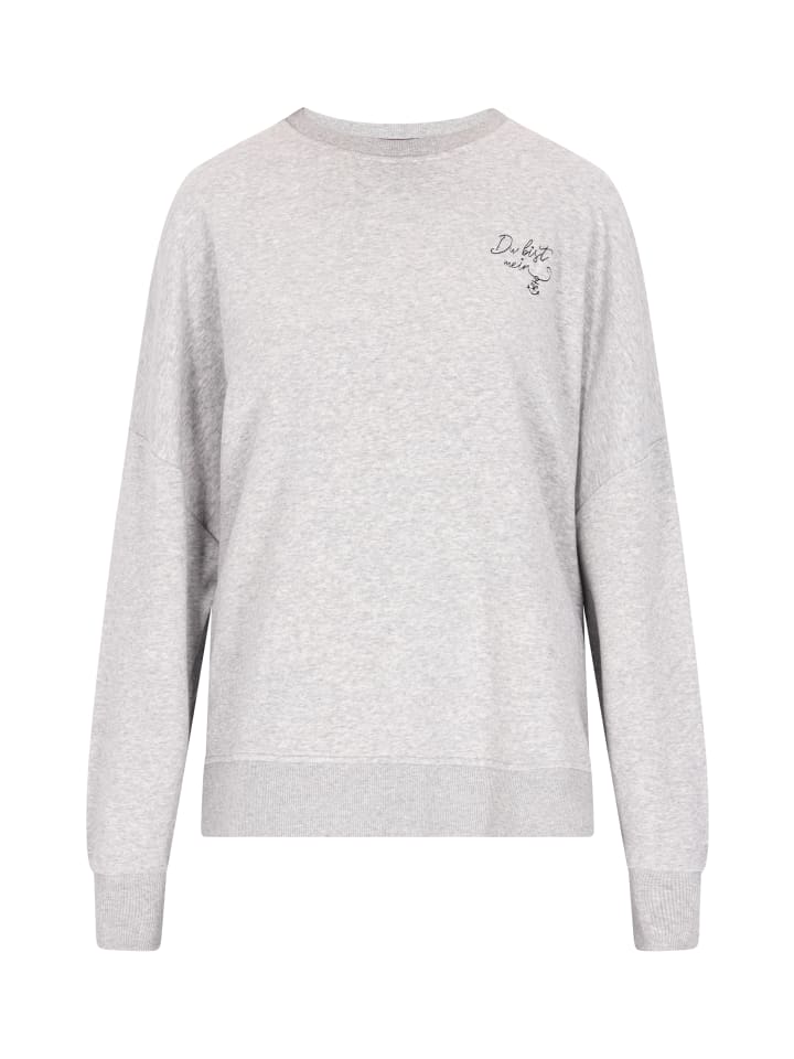 Damen Sweatshirt in Grau Melange