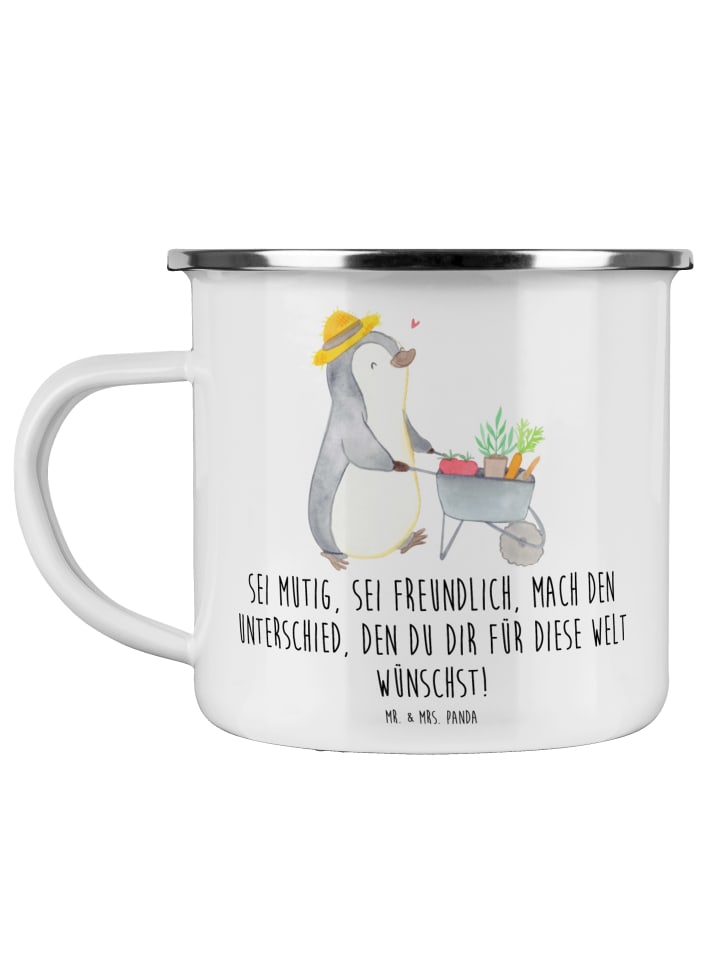Pott Freundlichkeiten verbreiten mit Spruch in Weiß
