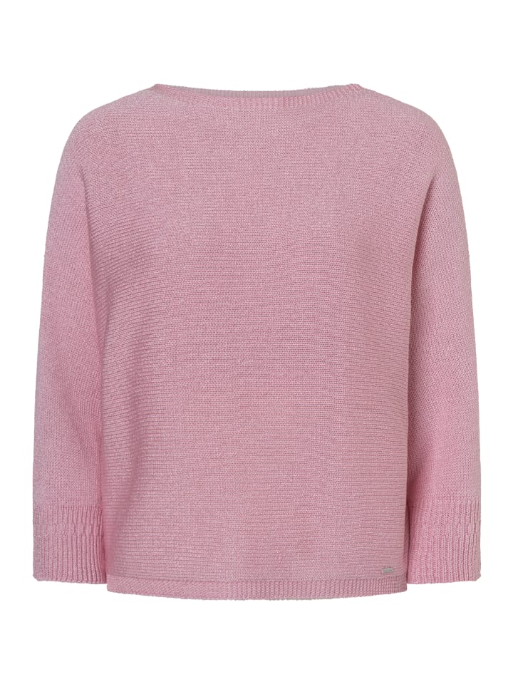 Fledermauspullover mit Glanzeffekt in sorbet rose