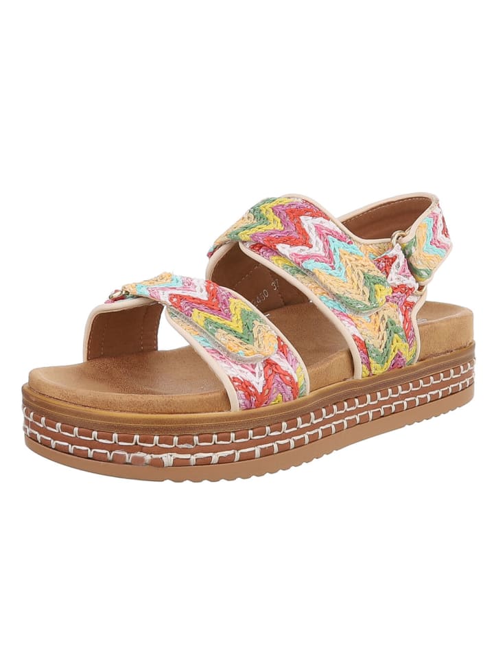 Sandale & Sandalette in Beige und Rosa