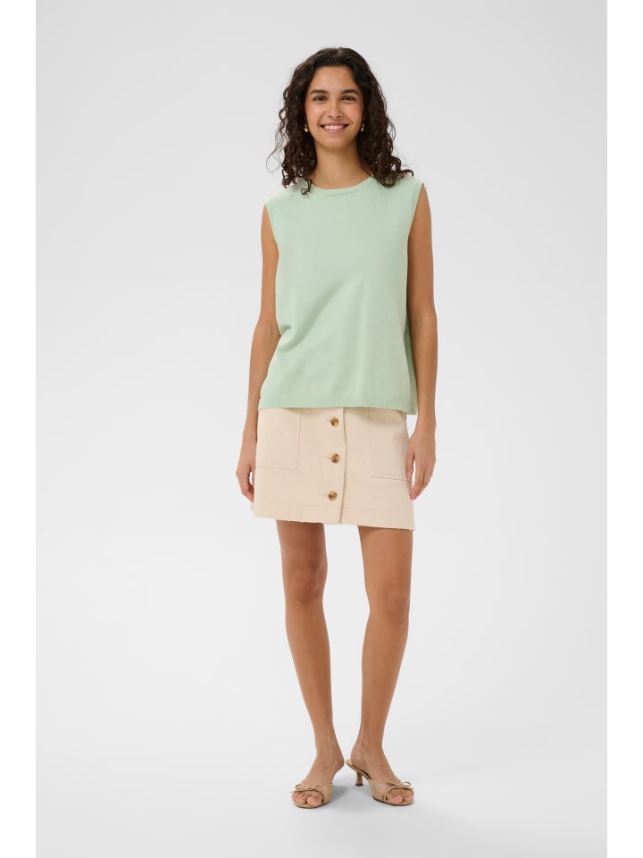 Strickweste MilaSZ Gerade Passform in Cameo Green Melange