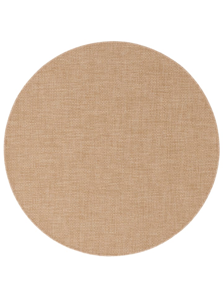 In- & Outdoor Teppich Porto Rund in sand