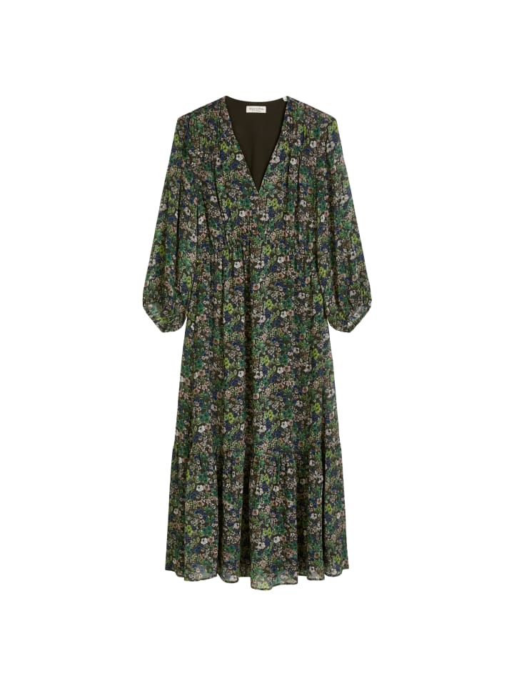 Print-Kleid flared in Dark Brown