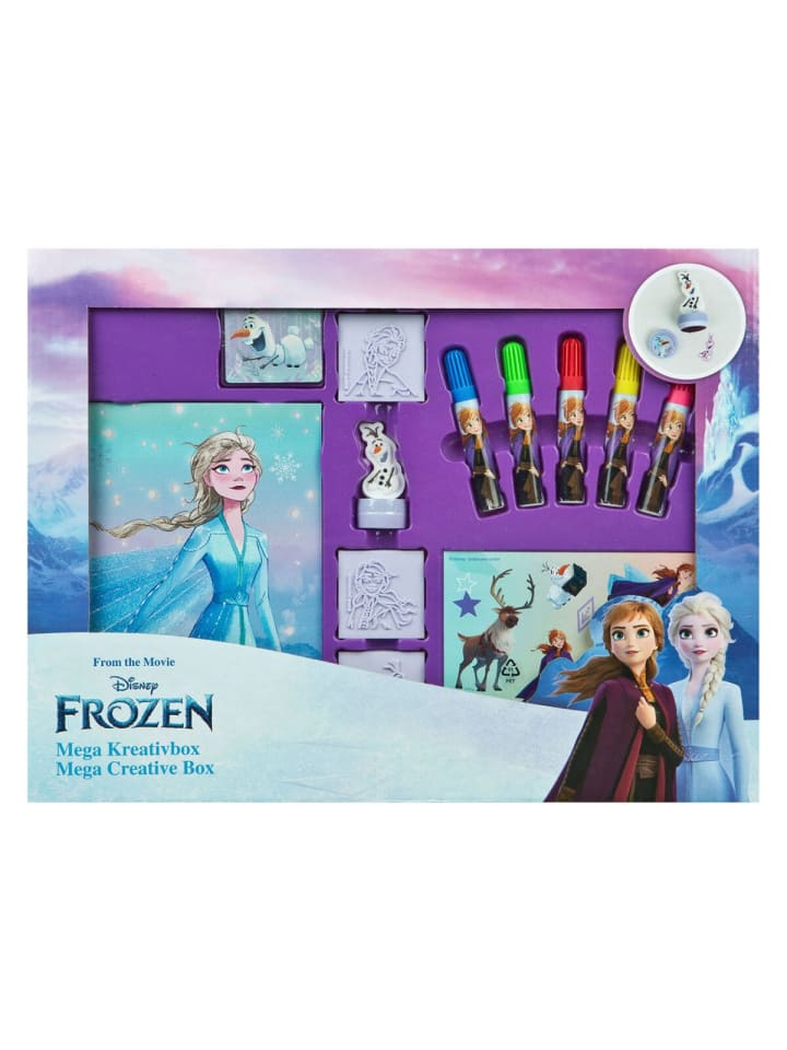 Disney Frozen Kreativ Set für Kinder mit Mal und Bastelzubehör in Mehrfarbig