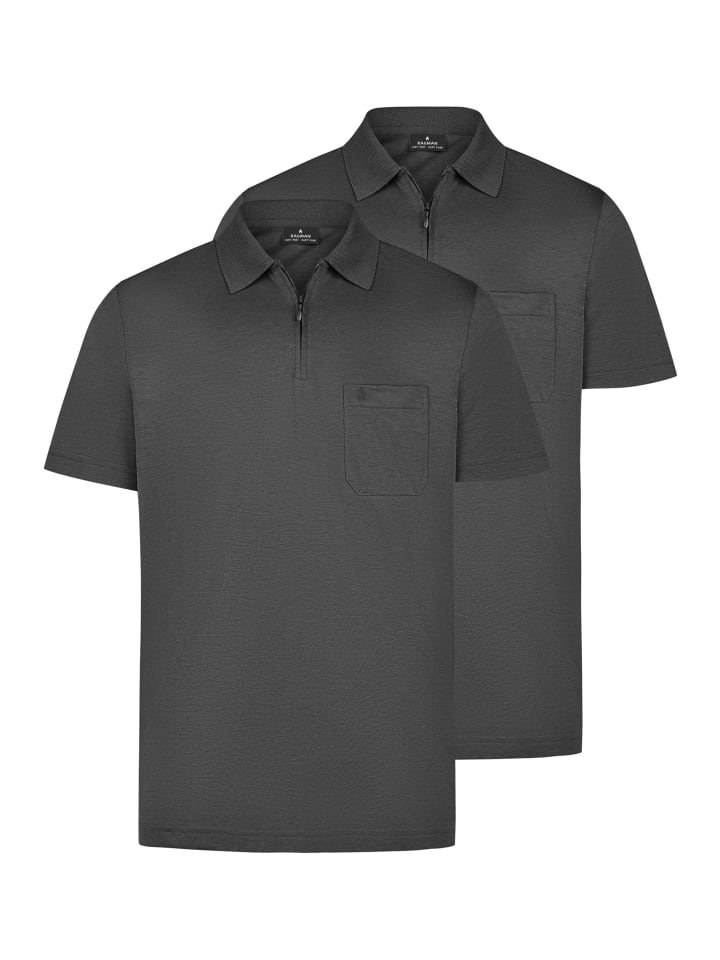 Poloshirt Basic in Anthrazit