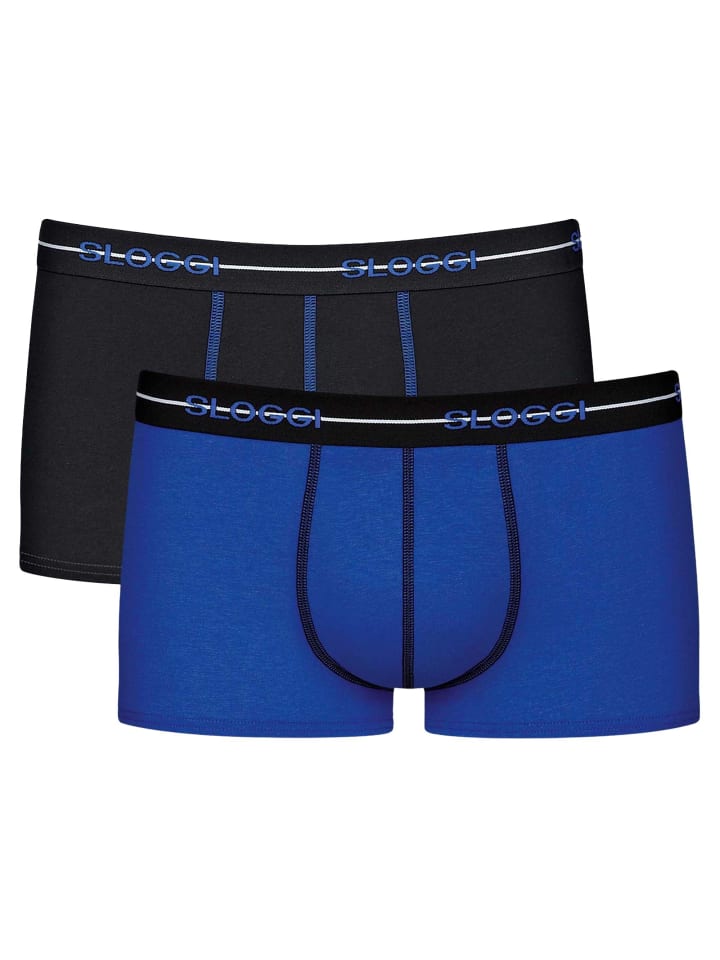 Boxershort 2er Pack in Schwarz/Blau