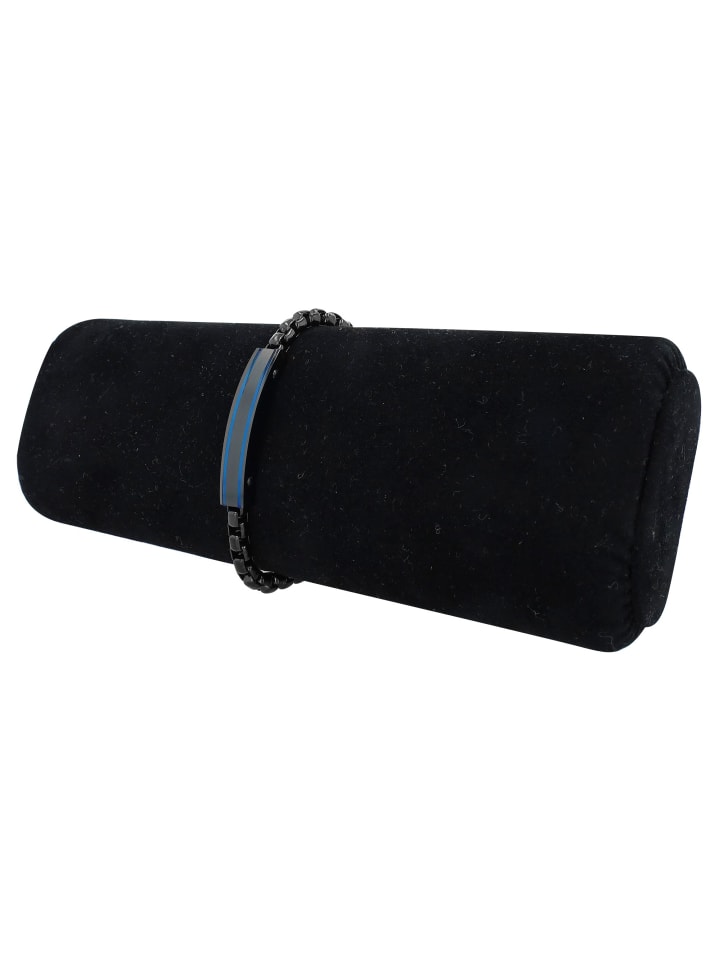 Herren Armband aus Edelstahl 20,5 cm in schwarz